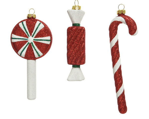 Christbaumschmuck Hänger CANDY in mehrfarbig aus Kunststoff