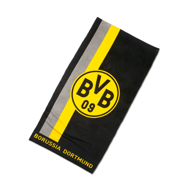 Duschtuch BVB STREIFENMUSTER in mehrfarbig aus Baumwolle