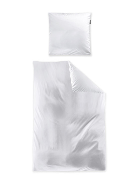 Bettwäsche PARIS Mako-Satin in weiß aus Baumwolle