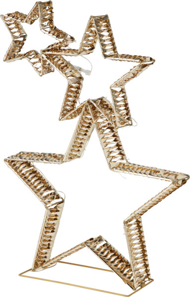 Dekoobjekt LED STARS in goldfarben aus Eisen