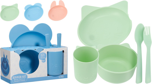 Kinder-Dinner-Set in mehrfarbig aus Polypropylen