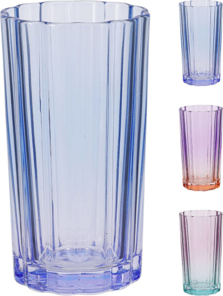 Trinkglas PALMA in mehrfarbig aus Glas
