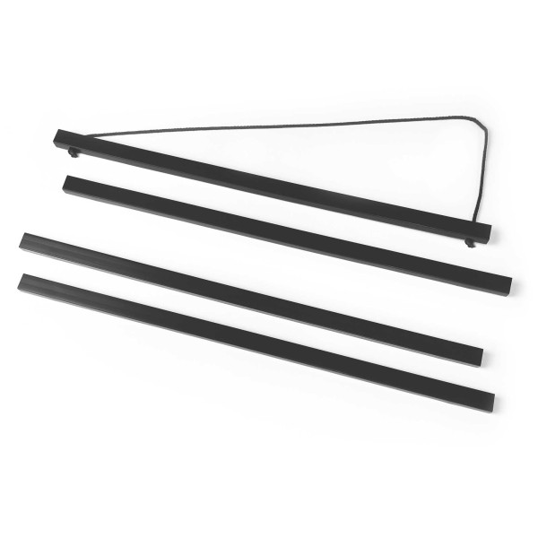 Posteraufhängung ECO schwarz in schwarz aus Kunststoff
