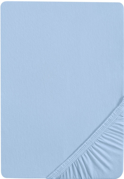 Spannbettlaken Feinjersey in blau aus Mischgewebe
