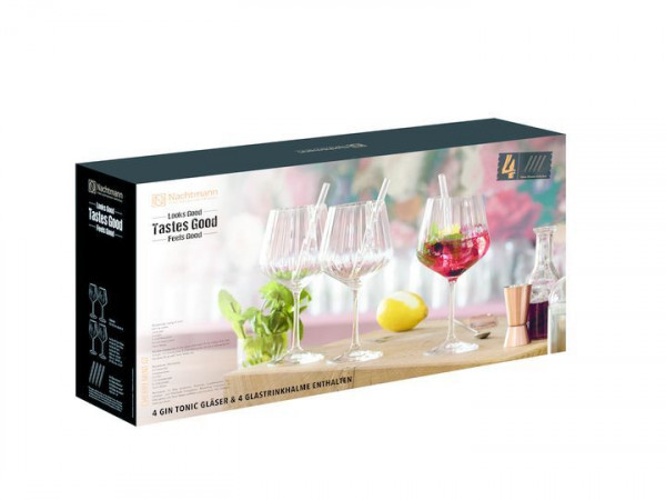 Gin-Tonic-Set in klar aus Glas