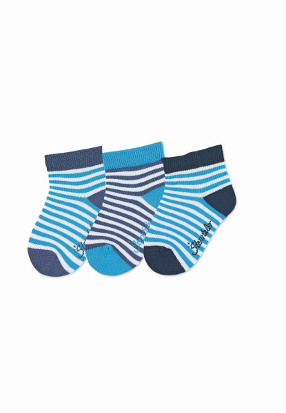 Sneaker-Socken 3er-Pack in bunt aus Stoff