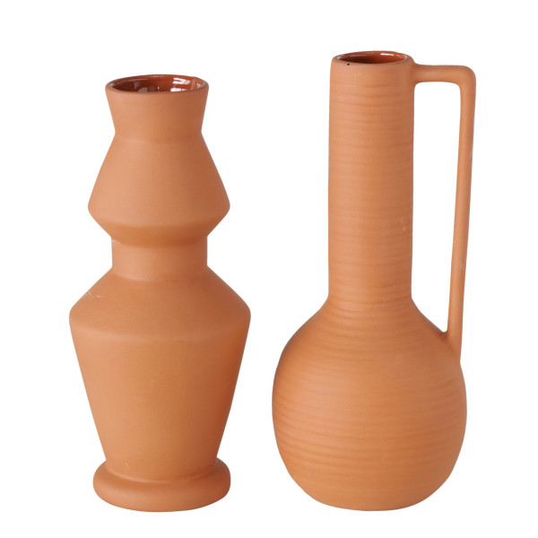 Vase SONARA in pistazie aus Terracotta