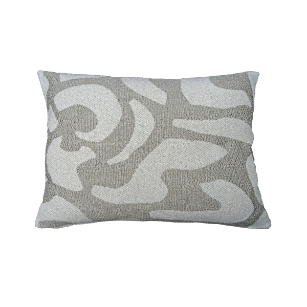 Kissen LUANA in kitt aus Mischgewebe