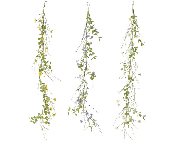 Kunstpflanze Girlande in mehrfarbig aus Polyester