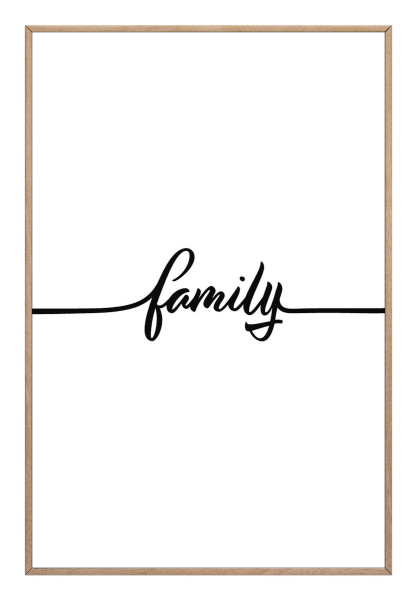 Bild FAMILY in mehrfarbig aus Papier