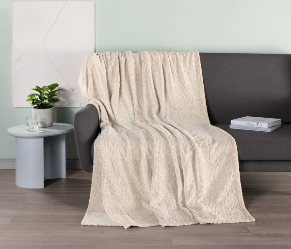 Decke CLAIRE creme in creme aus Polyester