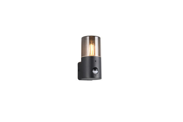 Wandleuchte HOOSIC in schwarz aus Aluminium
