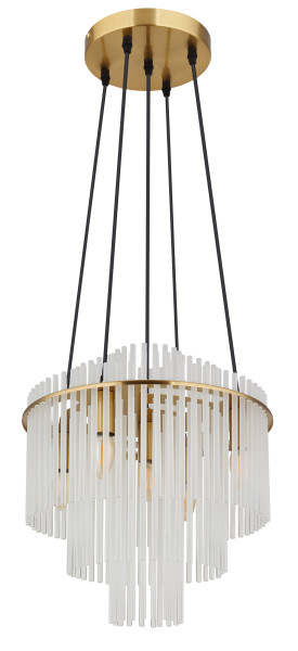 Hängeleuchte GORLEY in goldfarben aus Metall