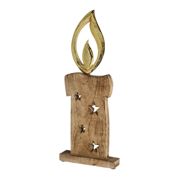 Dekoobjekt CANDLE in mehrfarbig aus Materialmix