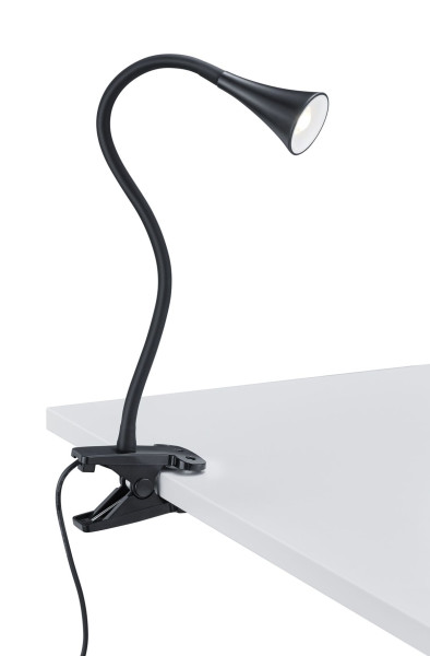 Klemmleuchte LED VIPER schwarz in schwarz aus Metall