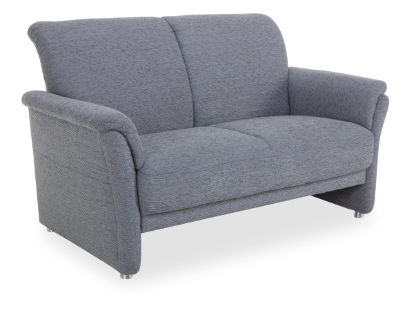 Sofa 2 Sitzer ANDORRA in eisgrau aus Stoff