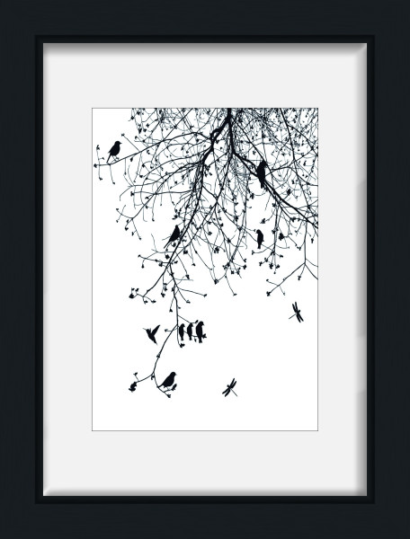 Bilderrahmen MODERN in schwarz aus MDF