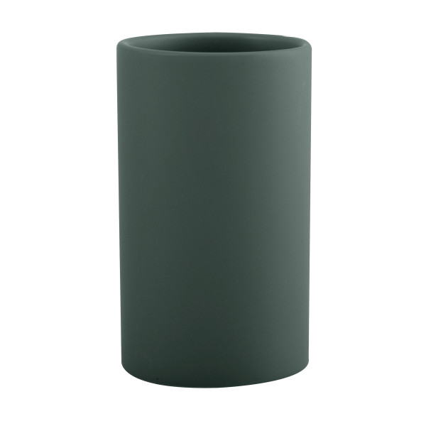 Zahnputzbecher TUBE in dunkelgrün aus Keramik