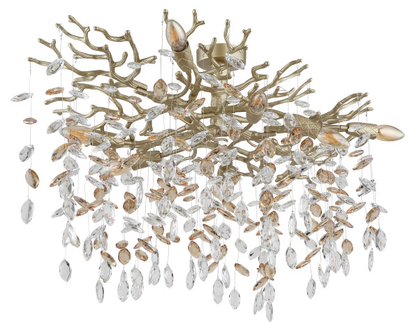 Deckenleuchte QUEENA in goldfarben aus Metall