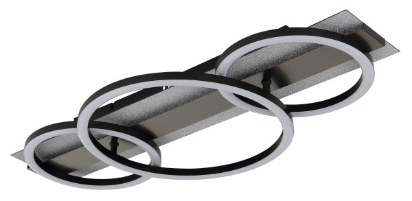 Deckenleuchte NORBERTO in schwarz aus Metall