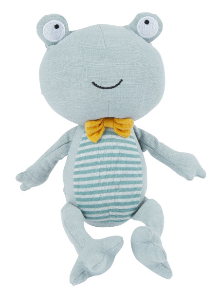 Kuscheltier FROSCH in blau aus Mischgewebe