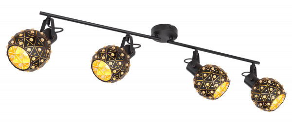 Wand-/Deckenspot in schwarz aus Metall