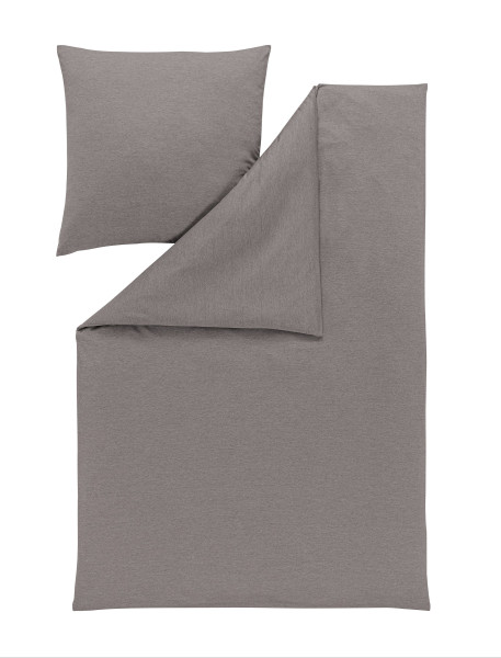 Bettwäsche TAKOMA Mako-Jersey in taupe aus Baumwolle