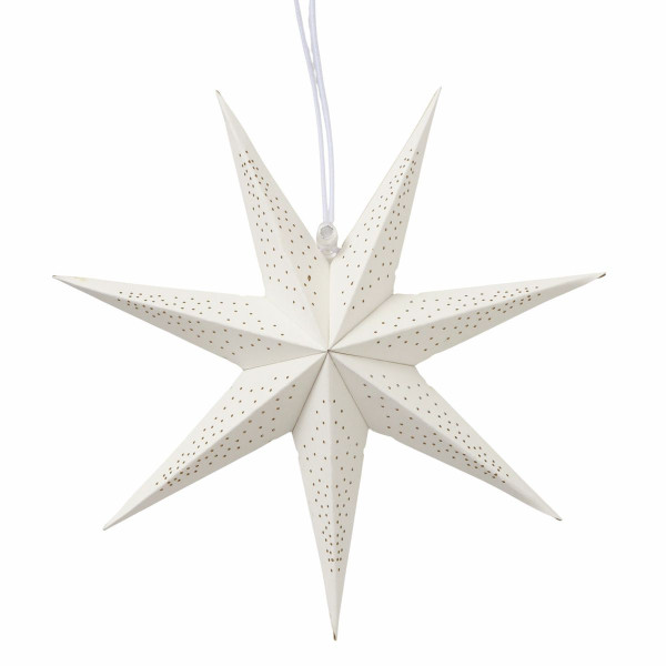 Papierstern KASSINA in weiß aus Bambus