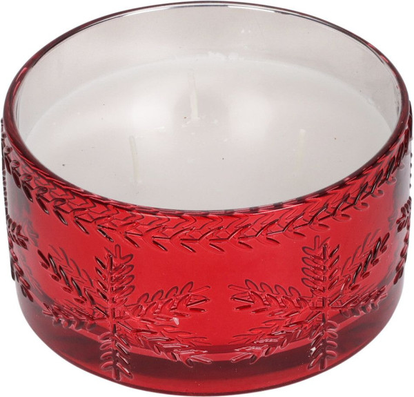 Duftkerze XMAS in rot aus Glas