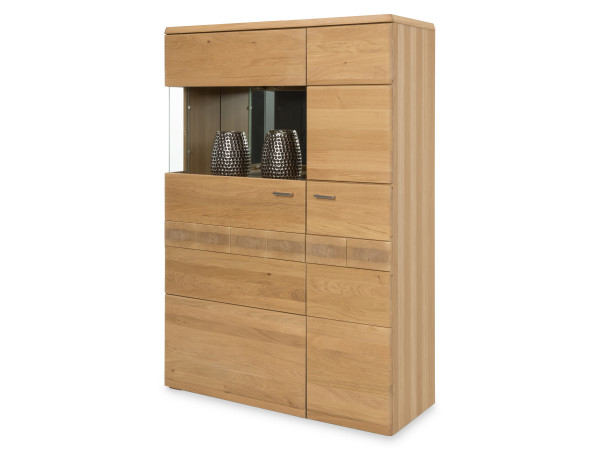 Highboard MIRO in Eiche Bianco aus Teilmassiv