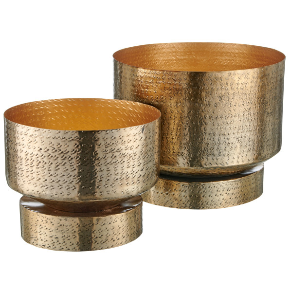 Schale/Gefäß in goldfarben aus Aluminium
