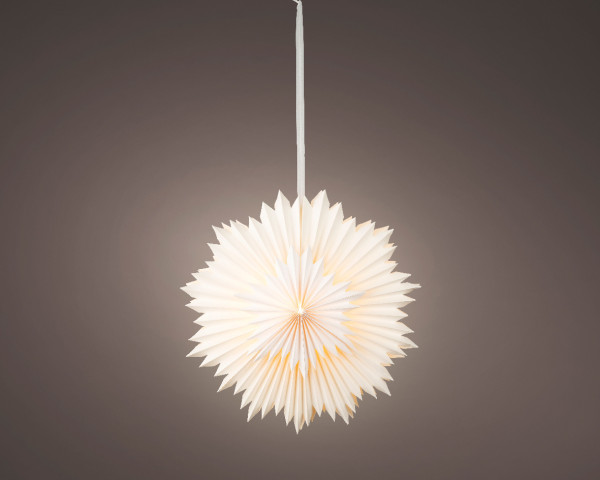 Papierstern LED STAR in weiß aus Papier