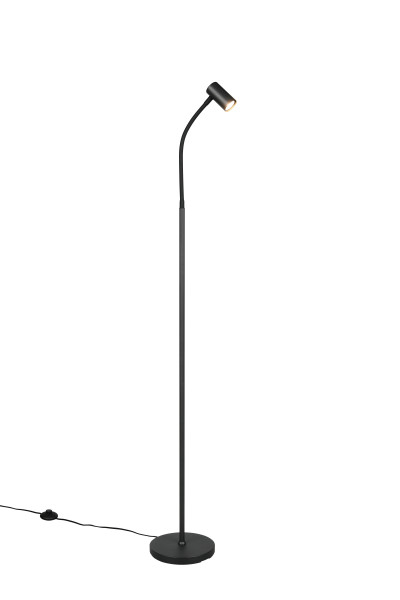 Stehleuchte TARYN schwarz in schwarz aus Metall