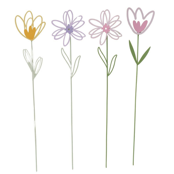 Topfstecker BLOSSOM in mehrfarbig aus Eisen