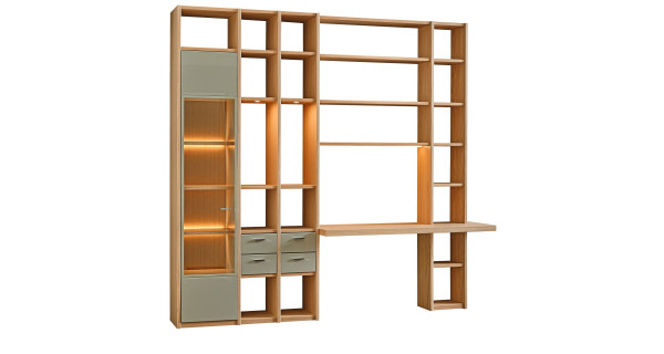 Regalwand MONDO ALICANTE in Sandeiche aus Furniert