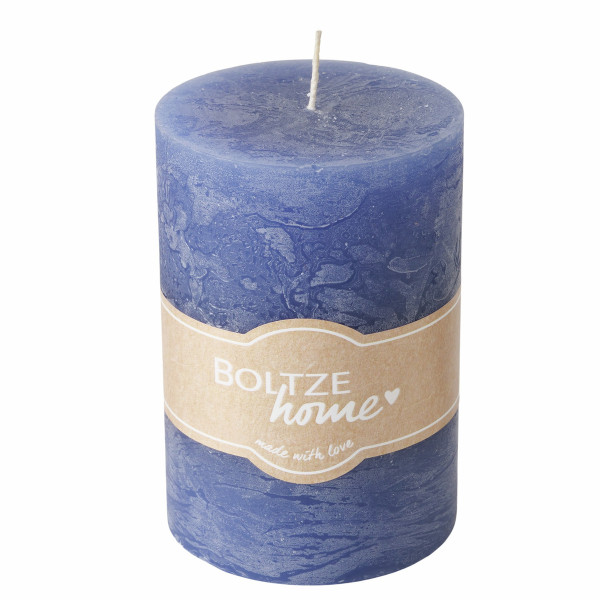 Kerze CASUAL blau in blau aus Wachs