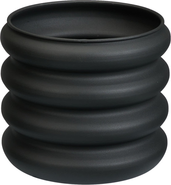 Übertopf in schwarz aus Eisen