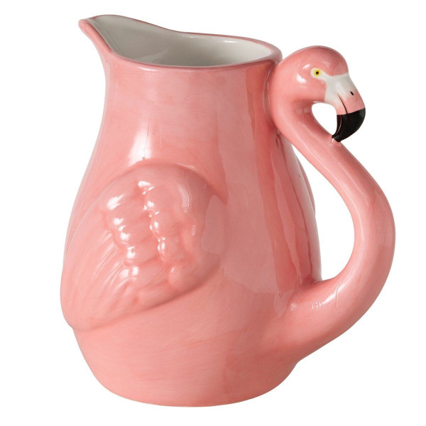 Krug FLAMINGO in rosa aus Steingut