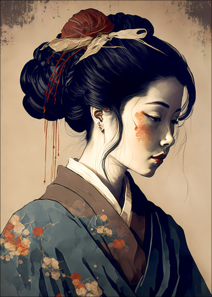 Aludibondbild GEISHA II