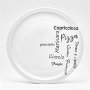 Pizzateller ITALIA in weiß aus Porzellan