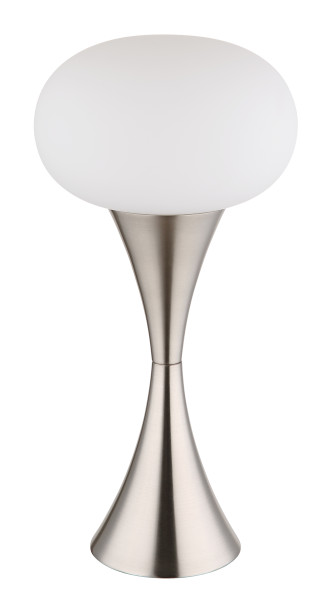 Tischleuchte LULA in Nickel aus Metall