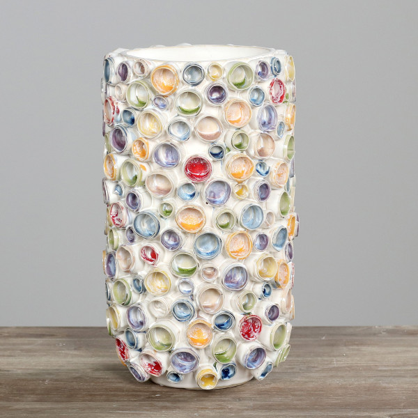 Vase in creme aus Keramik