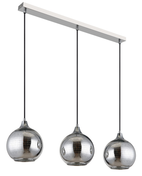 Hängeleuchte LOURDES in weiß aus Metall