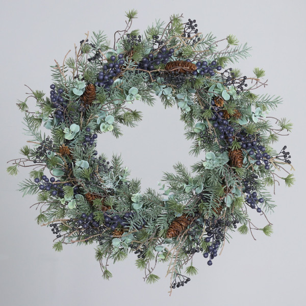 Tannen-Mix-Kranz in grün aus Kunststoff