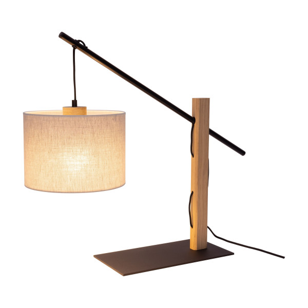 Tischleuchte MONDO SEMIS in braun aus Holz