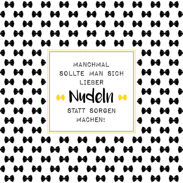 Servietten NUDELN in mehrfarbig aus Papier