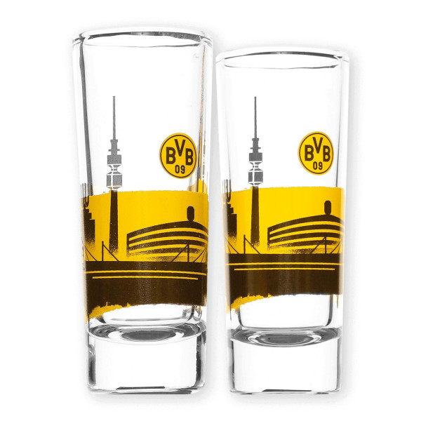 Schnapsglas BVB SKYLINE in mehrfarbig aus Glas
