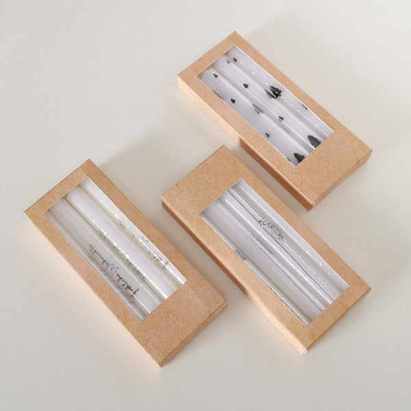 Stabkerzen-Set XENI in mehrfarbig aus Wachs