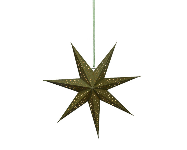 Dekoobjekt LED STERN grün in grün aus Papier