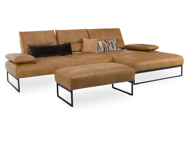 Polsterecke himolla 9360 in curry aus Leder